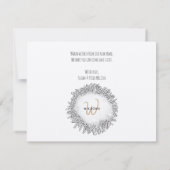 ヴィンテージの鳥と巣のクラフトブラウン 招待状 (裏面)