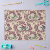 ヴィンテージの鳥と楽譜の分離紙 薄葉紙 (クラフト)