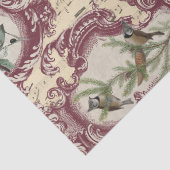 ヴィンテージの鳥と楽譜の分離紙 薄葉紙 (詳細)