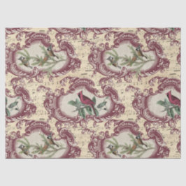 ヴィンテージの鳥と楽譜の分離紙 薄葉紙