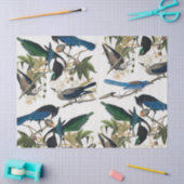 ヴィンテージの鳥と葉のパターンの分離 薄葉紙 (クラフト)