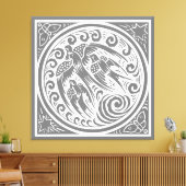 ヴィンテージの鳥と蝶と星 キャンバスプリント (インサイチュ (リビング))