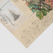 ヴィンテージの鳥によってはフランスのな郵便はがきのティッシュペーパーが開花します 薄葉紙 (詳細)