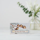 ヴィンテージの鳥のイラストレーションの名刺 名刺 (スタンド正面)