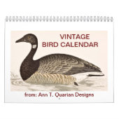 ヴィンテージの鳥のカレンダー- 2013年 カレンダー (カバー)
