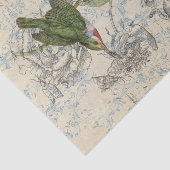 ヴィンテージの鳥のコラージュのティッシュペーパー 薄葉紙 (詳細)