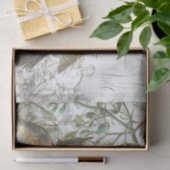 ヴィンテージの鳥のコラージュのティッシュペーパーNo.508 薄葉紙 (ギフト)