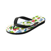 ヴィンテージの鳥のパターンカラフル、インパレーパターン キッズビーチサンダル (アングル)