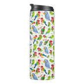 ヴィンテージの鳥のパターンカラフル、インパレーパターン タンブラー (回転右)