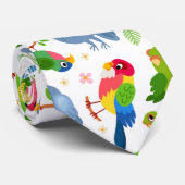 ヴィンテージの鳥のパターンカラフル、インパレーパターン ネクタイ (ロール)