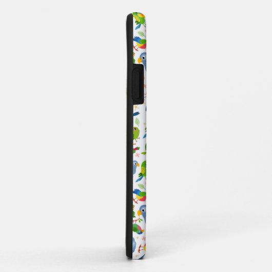 ヴィンテージの鳥のパターンカラフル、インパレーパターン Case-Mate iPhoneケース (裏面/右)