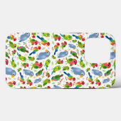 ヴィンテージの鳥のパターンカラフル、インパレーパターン Case-Mate iPhoneケース (裏面 (横))