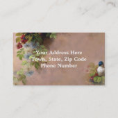 ヴィンテージの鳥のファインアートの絵画の名刺 名刺 (裏面)