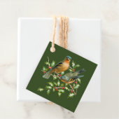 ヴィンテージの鳥のホリーブランチのクリスマスプレゼントラベル フェイバータグ (インサイチュ)