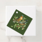 ヴィンテージの鳥のホリーブランチのクリスマスプレゼントラベル フェイバータグ (インサイチュ)