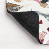 ヴィンテージの鳥の壁紙 マウスパッド (コーナー)