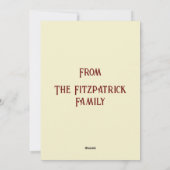 ヴィンテージの鳥の家のスズメ 季節のご挨 シーズンカード (裏面)