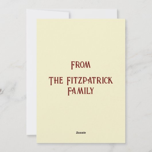 ヴィンテージの鳥の家のスズメ 季節のご挨 シーズンカード (裏面)