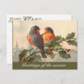 ヴィンテージの鳥の枝はがき ポストカード (正面/裏面)