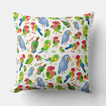 ヴィンテージの鳥の模様、カラフルなセキセイインコの模様