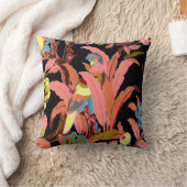 ヴィンテージの鳥の熱帯花のフロリダハワイの装飾 クッション (ブランケット)