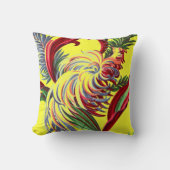 ヴィンテージの鳥の熱帯花のフロリダハワイの装飾 クッション (正面)