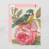 ヴィンテージの鳥の郵便はがき ポストカード (正面/裏面)