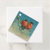 ヴィンテージの鳥の雪のクリスマスギフトタグ フェイバータグ (インサイチュ)