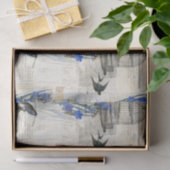 ヴィンテージの鳥の鳥かごの青によってはティッシュペーパーが開花します 薄葉紙 (ギフト)