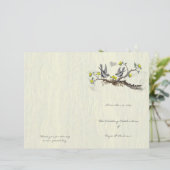 ヴィンテージの鳥の黄色と灰色の木目プログラム (スタンド正面)