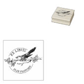 ヴィンテージの鳥のBranche, Ex Libris Book ラバースタンプ (押印)