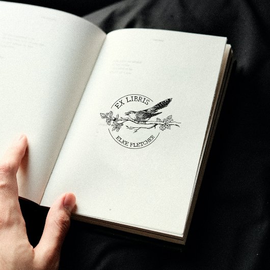 ヴィンテージの鳥のBranche, Ex Libris Book ラバースタンプ