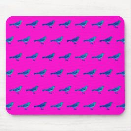 ヴィンテージの鳥パターンが付いているピンクのマウスパッド マウスパッド