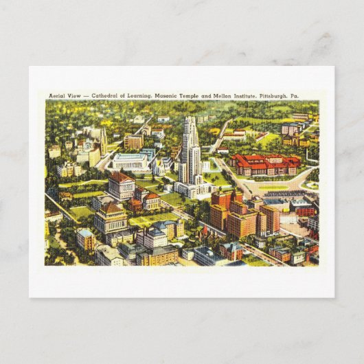 ヴィンテージの鳥瞰図ピッツバーグ，ペン。 ポストカード (正面)