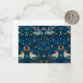 ヴィンテージの鳥 ウィリアム・モリス 花鳥アート ブランク ノートカード (正面/裏面インサイチュ)