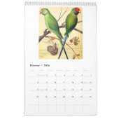 ヴィンテージの鳥 – パロッツとインパケート2026 カレンダー (2月 2026)