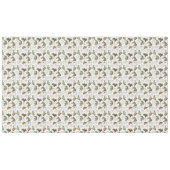 ヴィンテージの鳥、ホリー、クリスマスの挨拶 テーブルクロス (正面(横))