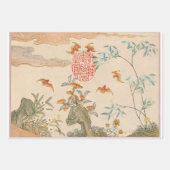 ヴィンテージの鳥 ラッピングペーパーシート (正面)