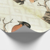 ヴィンテージの鳥 ラッピングペーパー (角)