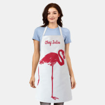 ヴィンテージの鳥、片足を上げたピンクのフラミンゴ