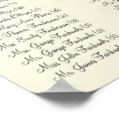 ヴィンテージの鳥 – 100～150人のゲスト – アルファベット ポスター (角)