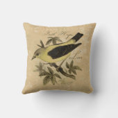 ヴィンテージの鳴き鳥の信頼の希望愛装飾用クッション クッション (裏面)