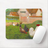 ヴィンテージの鶏および家 マウスパッド (マウス)