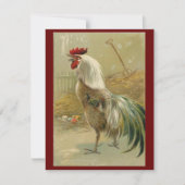 ヴィンテージの鶏がイースターエッグを見つける シーズンカード (正面)