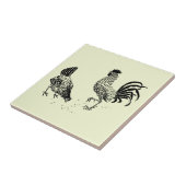 ヴィンテージの鶏とニワトリby Walter Crane タイル (側面)
