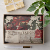 ヴィンテージの鶏とバラデコップエフエマラTissu 薄葉紙 (ギフト)