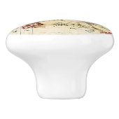 ヴィンテージの鶏と鶏 セラミックノブ (側面)