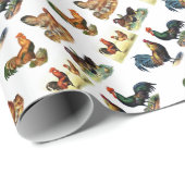 ヴィンテージの鶏のデザイン ラッピングペーパー (ロールコーナー)