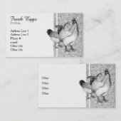 ヴィンテージの鶏の名刺 名刺 (正面/裏面)