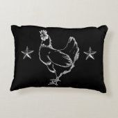 ヴィンテージの鶏及び星のプリントのアクセントの枕 アクセントクッション (裏面)
